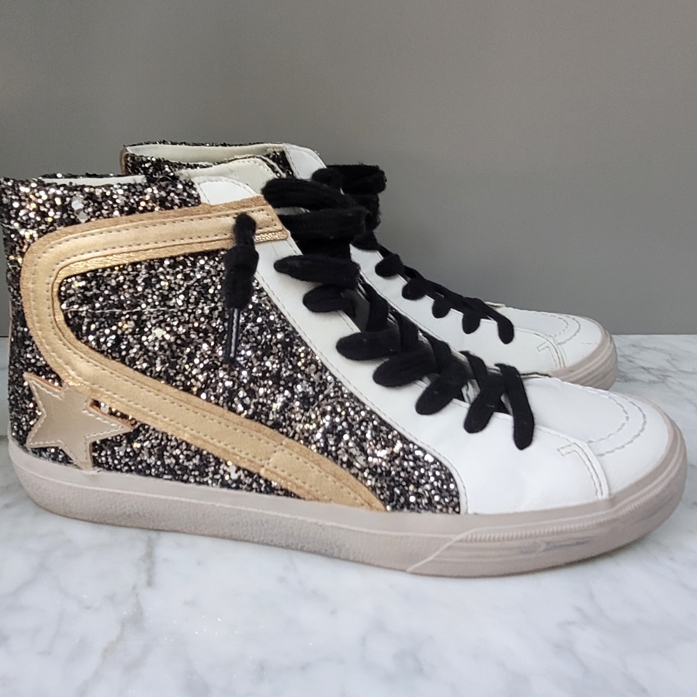 Shu shop Pia high tops in black glitter